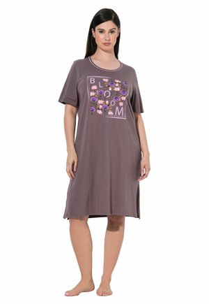 Ulla Popken, 2 PACK SHORT SLEEVE SLEEP TEES- FLORAL BLOOM - Nattøj trøjer - earth
