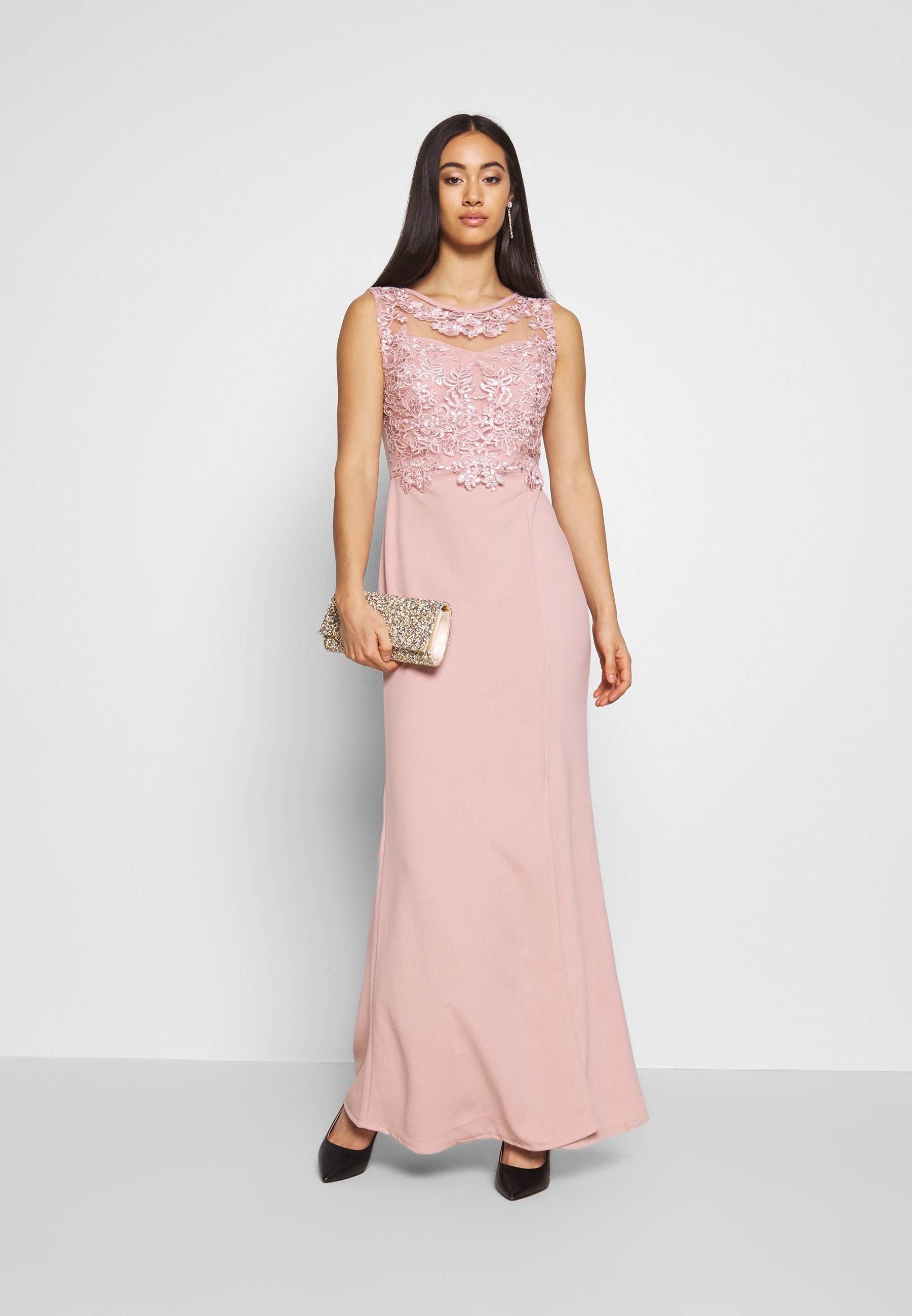 WAL G. LAYERED MAXI DRESS Galajurk blush Zalando.nl WAL G. FULL MAXI DRESS Galajurk blush Zalando.nl