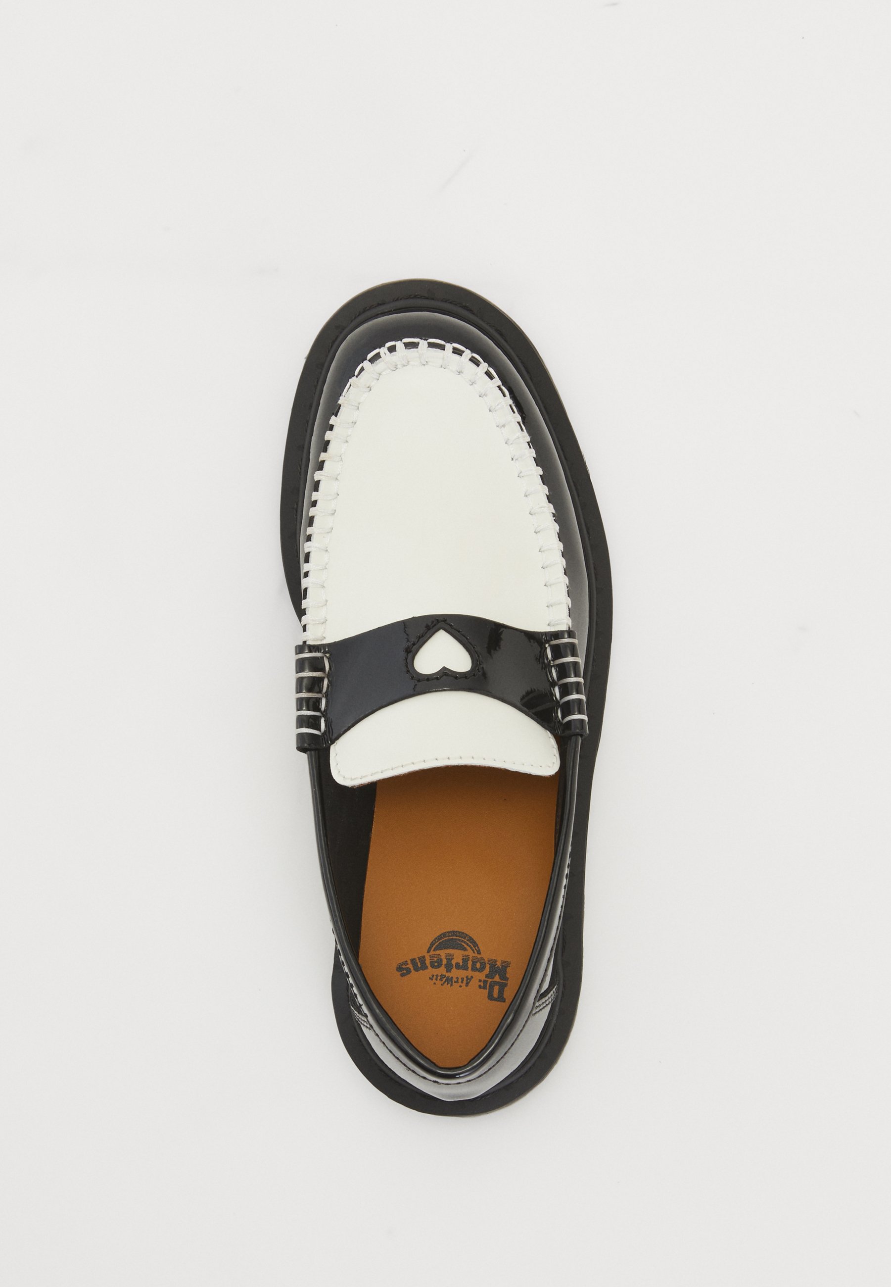 Dr. Martens PENTON HEART LOAFER - Slip-ons - black/white/black