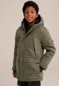 WE Fashion Zimní kabát - green