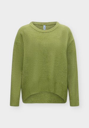 ONLY, ONLALIVIA LS HIGH-LOW O-NECK NOOS KNT - Πουλόβερ - peat moss