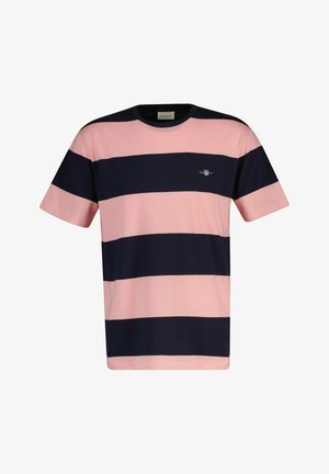 GANT, BAR STRIPE SS T-SHIRT - T-shirt imprimé - pink