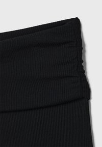 Stradivarius WIDE-WITH FOLD-DOWN WAIST - Kalhoty - black