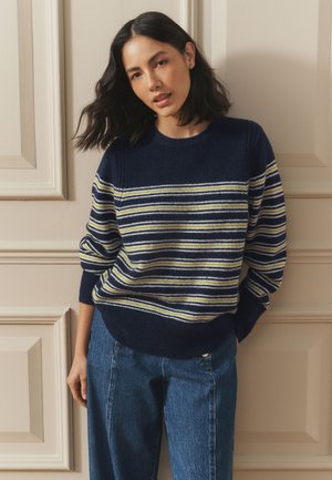 Laura Ashley, Jumper - navy white stripe
