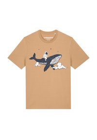 watapparel SPACEWHALE - T-shirt print - latte