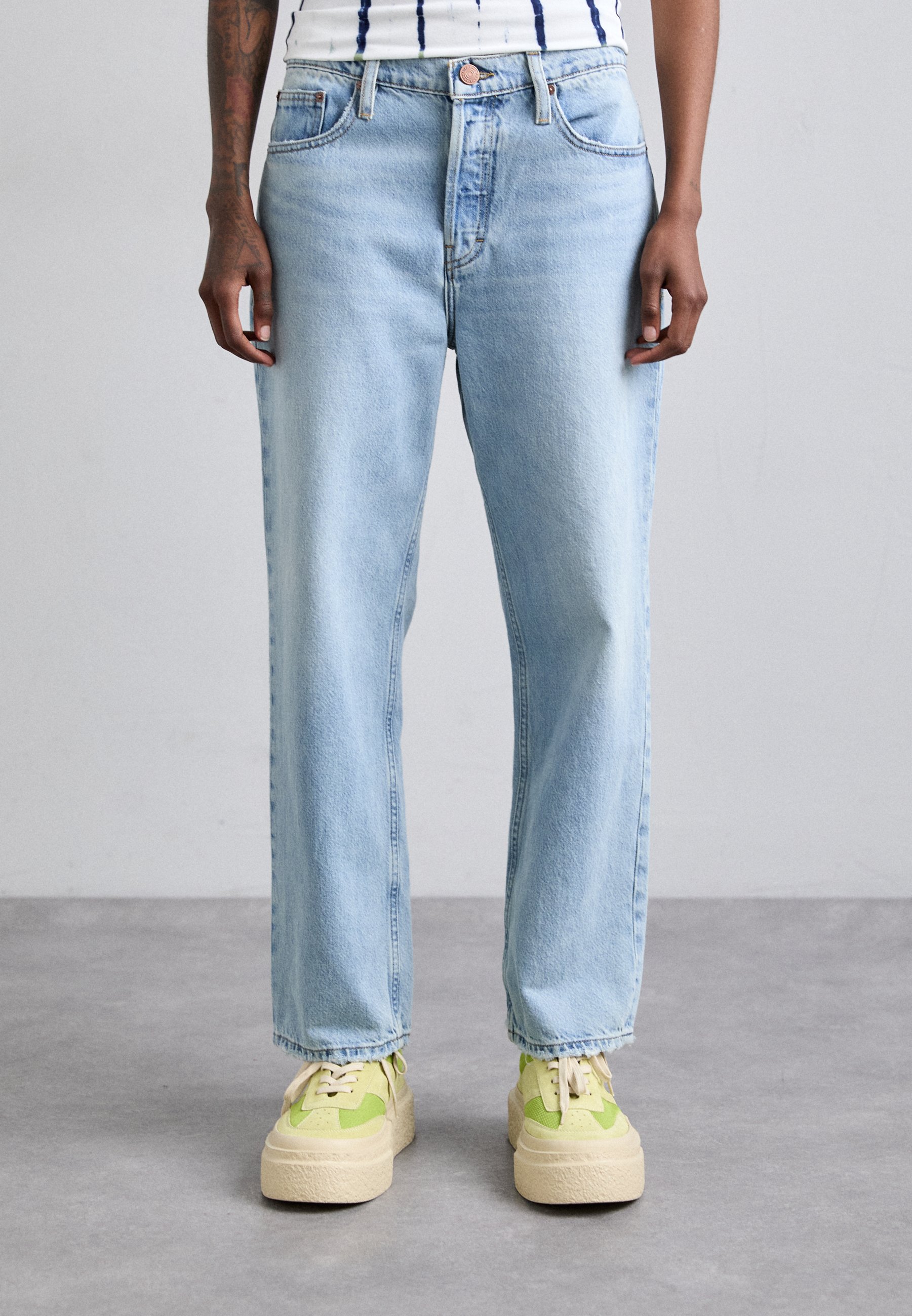 FRAME THE SLOUCHY STRAIGHT - Straight leg jeans - fizz indigo