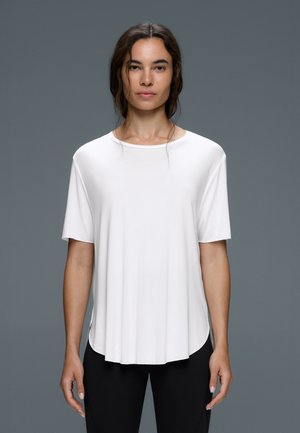 OYSHO, SHORT-SLEEVE MODAL BLEND - T-shirt basique - stone