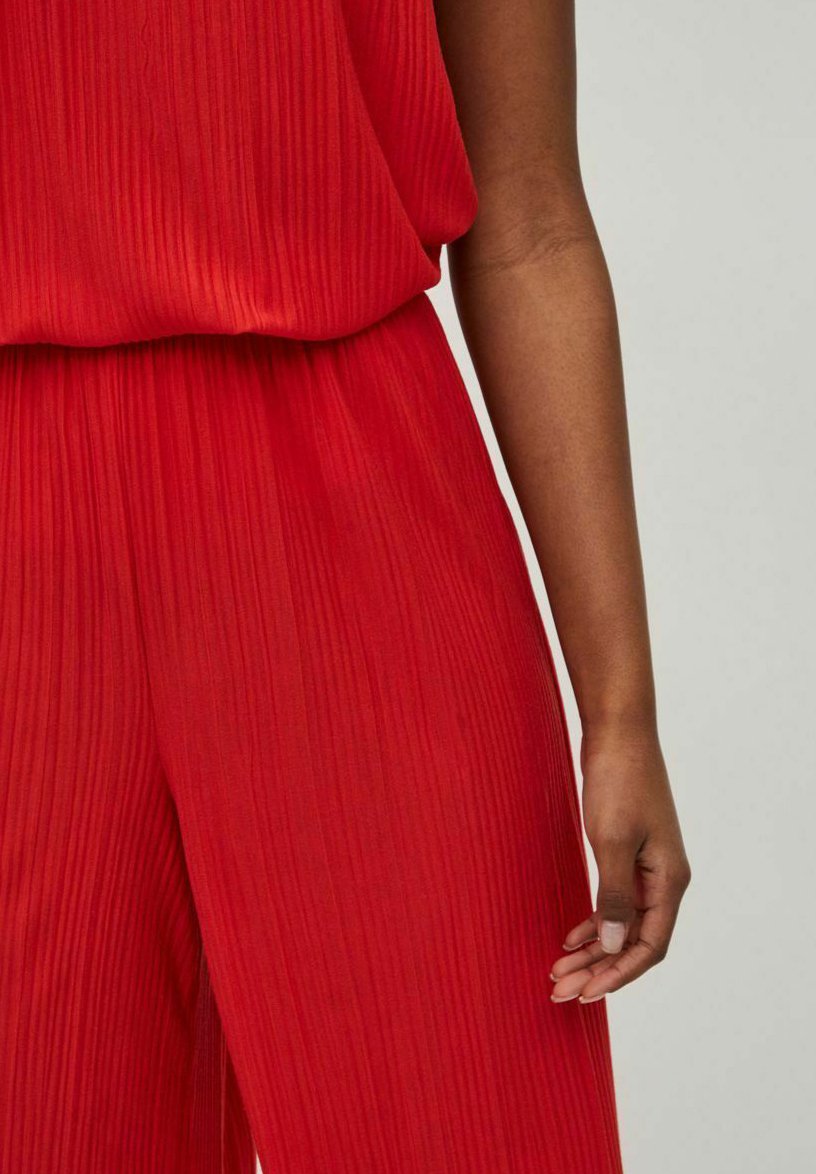 Vila HIGH WAIST - Pantalones - valiant poppy/rojo - Zalando.es