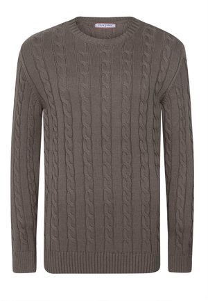 CABLE CREW NECK  - Strickpullover - brown