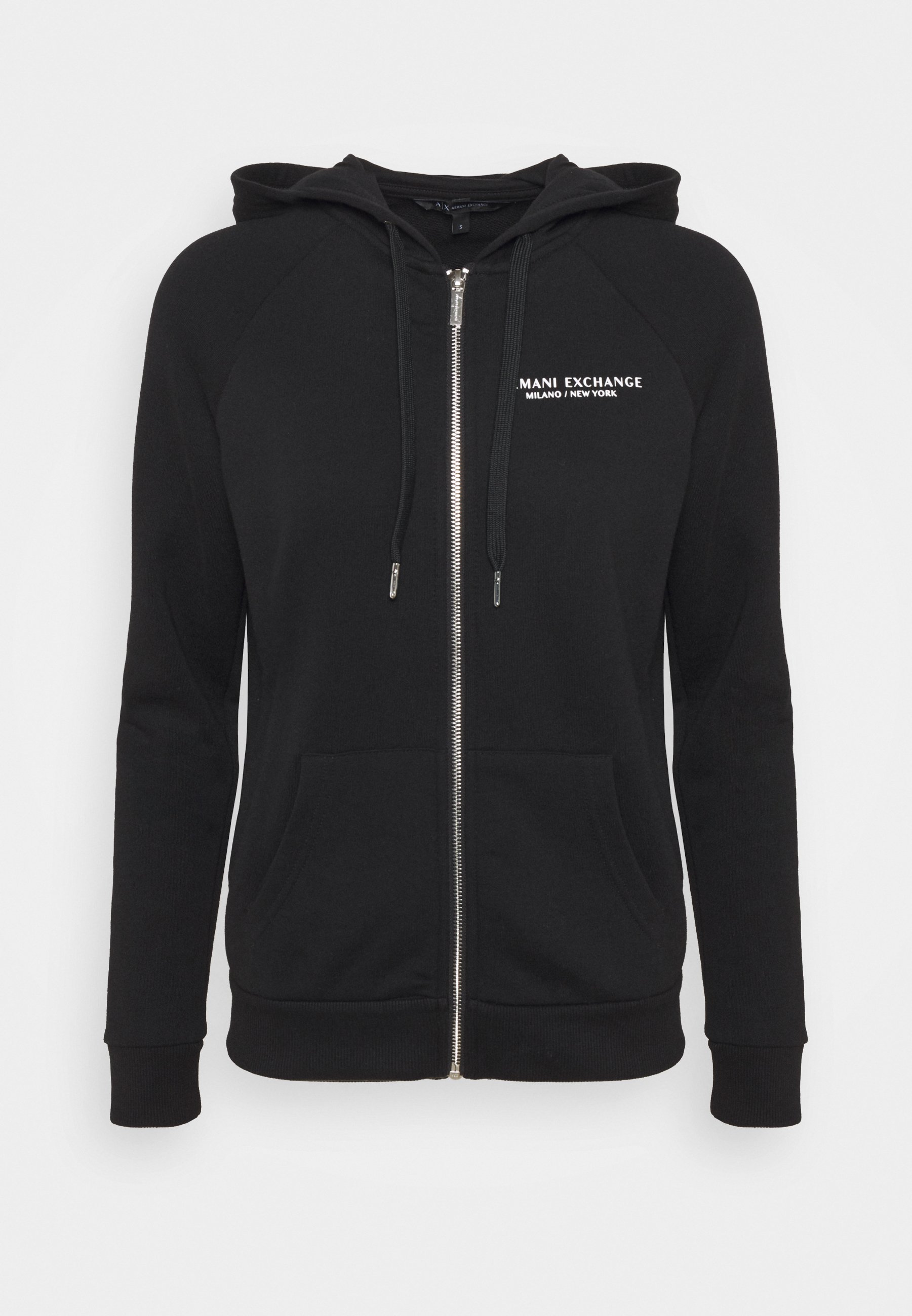Armani Exchange FELPA - Zip-up sweatshirt - black - Zalando.de
