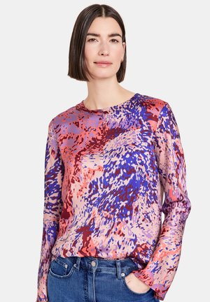 Gerry Weber LANGARM - Blouse - blau rot orange druck