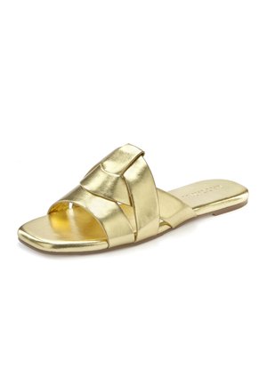 Pantolette flach - goldfarben