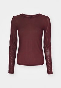 SHEER TOP - Topper langermet - burgundy crush