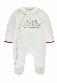 JoJo Maman Bébé MY FIRST CHRISTMAS APPLIQUÉ  ALL-IN - REGULAR FIT - Strampler - navy ecru stripe