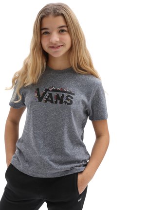 GR FLORAL V BF - T-shirt print - grey heather