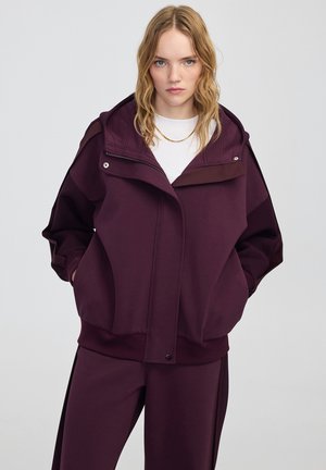 Sweatjacke - bordeaux