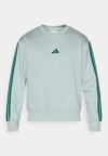 ESSENTIALS THREE STRIPES FLEECE - Mikina - sage/collegiate green
