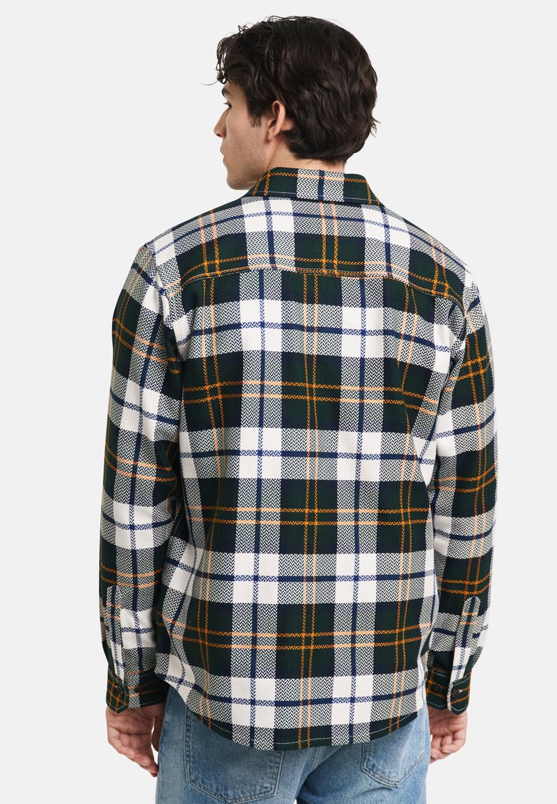 GANT CHECKED HERRINGBONE - Lehká bunda - tartan green