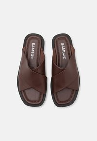 Samsøe Samsøe SAFIONA - Papucsszandálok - brown stone