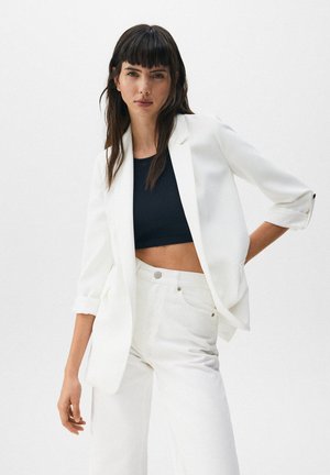 BASIC ROLLED-UP SLEEVE BLAZER - Blazer - off white