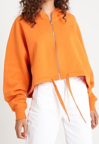 Weekday Felpa con zip - orange