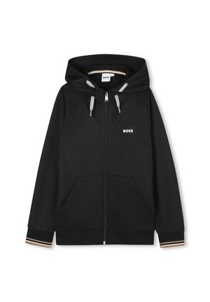JUNIOR HOODED CARDIGAN - Sweat zippé - black