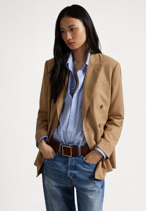 Polo Ralph Lauren DOUBLE-BREASTED STRETCH-WOOL BLAZER - Žakete - camel