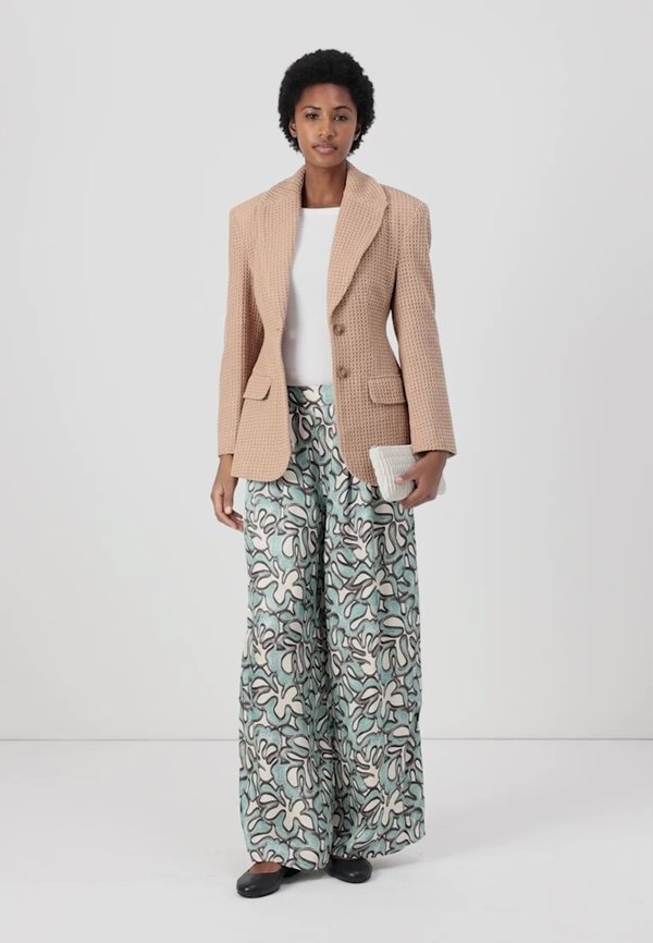 MARIBEL WIDE PANTS - Trousers - ocean corals2