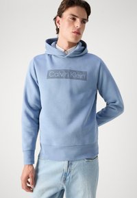 Calvin Klein BOX STRIPED LOGO HOODIE - Kapucni - troposhere