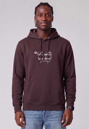watapparel, ICH ZÄHL BIS DREI UNISEX - Hoodie - red brown