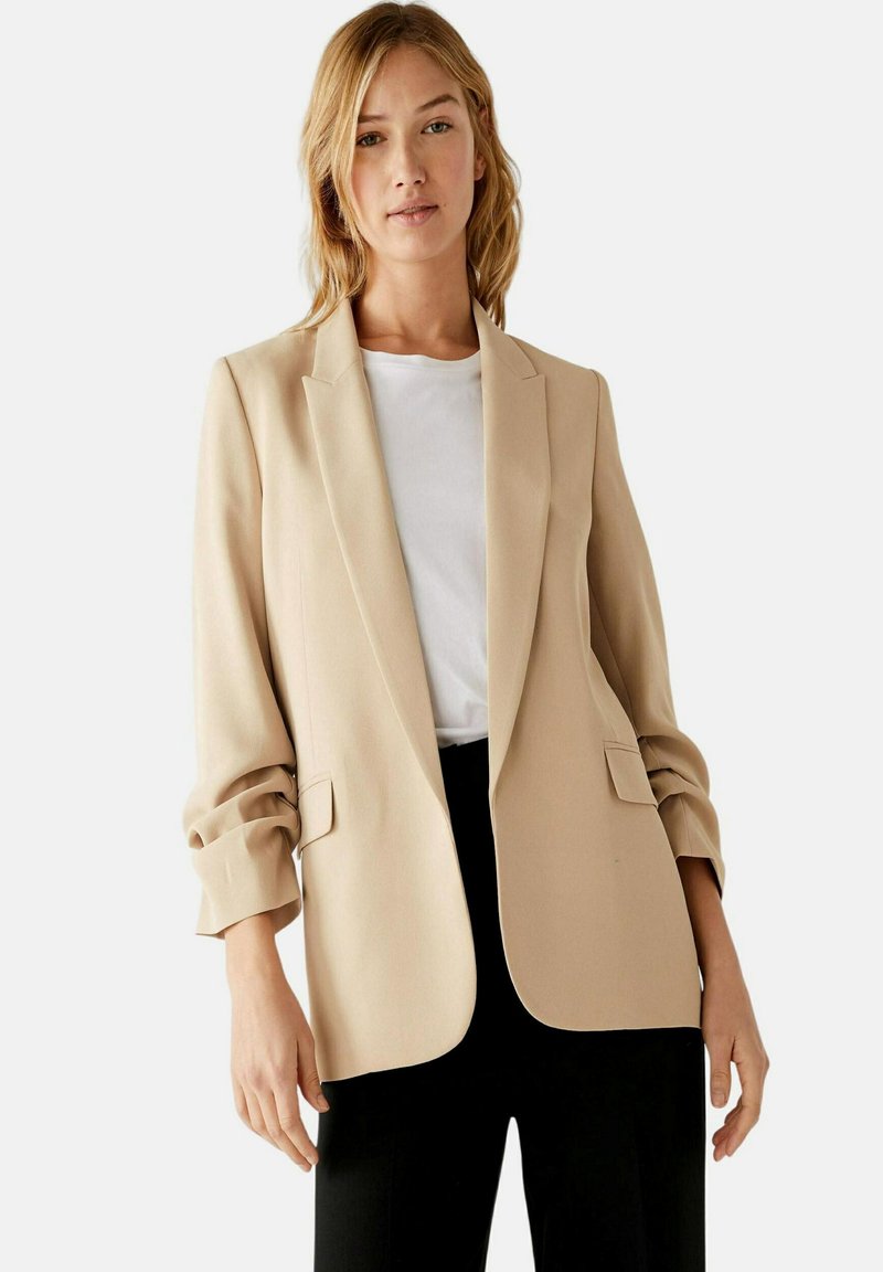 Marks & Spencer RUCHED SLEEVE Kurzmantel sand Zalando.at