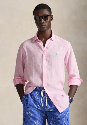 SLIM FIT LINEN SHIRT - Camicia - carmel pink