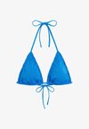 RUFFLED TRIANGLE BIKINI TOP - Haut de bikini - light blue