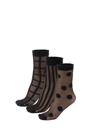 3 PACK SHEER - Calze - black