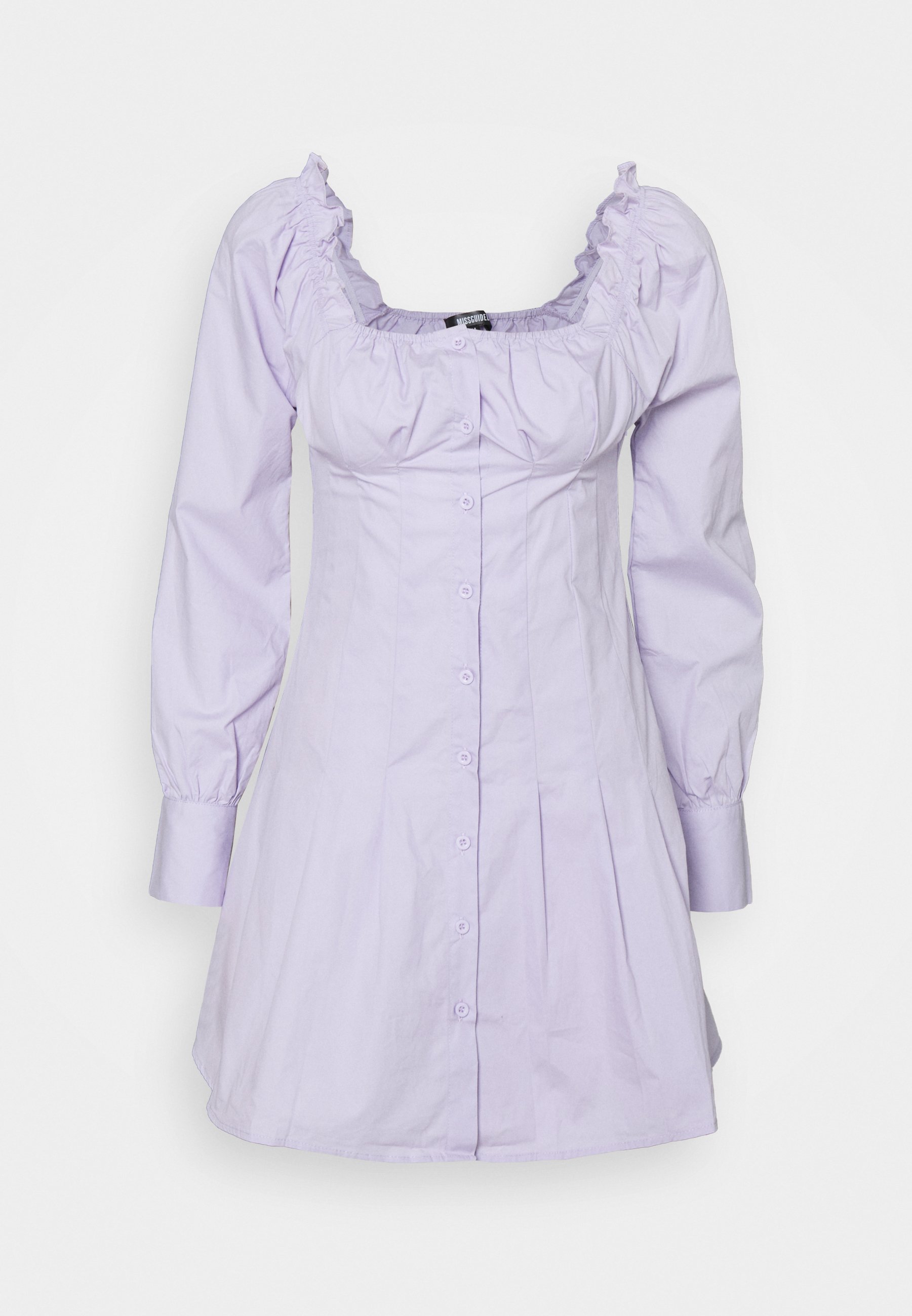 white button through dress