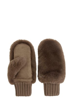 OYSHO WITH ELASTICATED CUFFS  - Palčiaky - brown