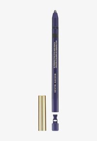 Purple eyeliner pencil with a textured finish and a retractable tip; includes a gold-colored cap and a gray tip.