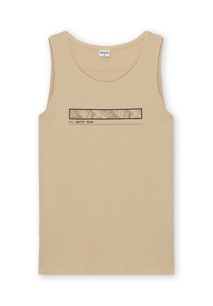 INSIDE, CAMISETA DE TIRANTES ESTAMPADO MAPA - Top - beige