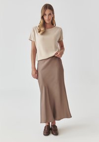 TATUUM SATINOLA  - A-lijn rok - beige