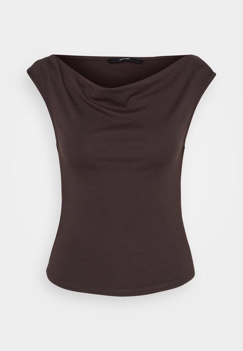 Vero Moda Petite T-shirt print donkerbruin