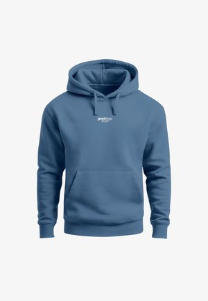 Neverless, HERREN HOODIE BACKPRINT - GOOD THINGS - KAPUZENSWEATSHIRT - Kapuzenpullover - slim-fit indigo blue