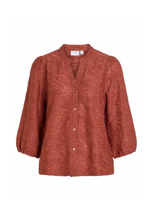 VILA, SHIRT VIFINA 3/4 SLEEVED - Blouse - marsala