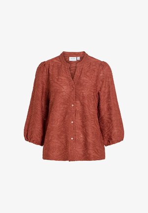 VILA, SHIRT VIFINA 3/4 SLEEVED - Blouse - marsala