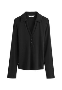 REGULAR FIT - HENLEY  - Poloshirt - black