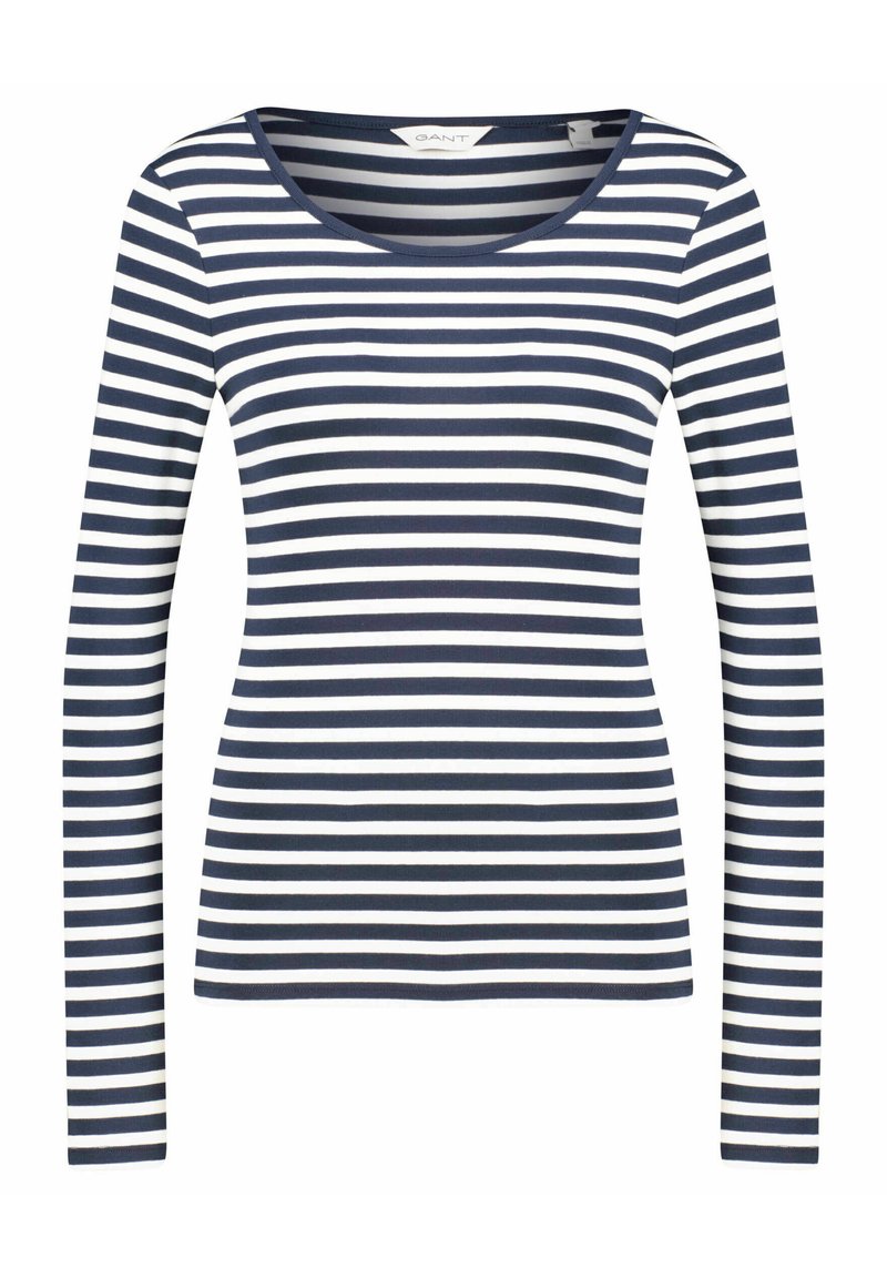 GANT SLIM STRIPED  - Longsleeve - marine