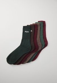 TENNIS SOCKS UNISEX 6 PACK - Strømper - bole/latte/jade/olive/grape/claret