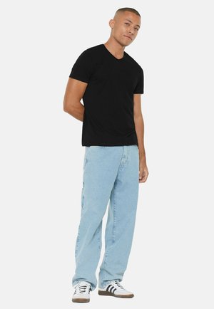 Harlem Soul V-NECK, 2ER-PACK - Basic T-shirt - black   black