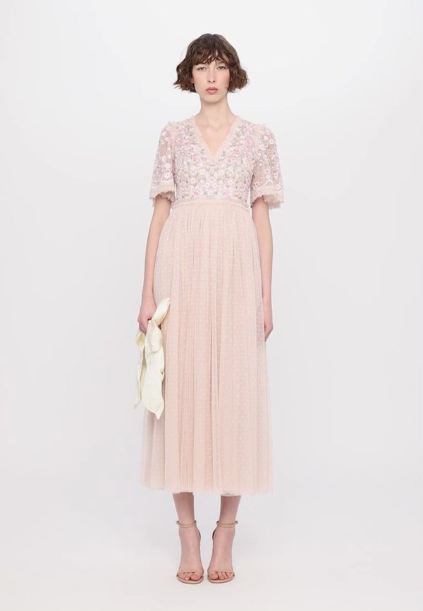 ROSIE BODICE SHORT SLEEVE V NECK GOWN - Occasion wear4