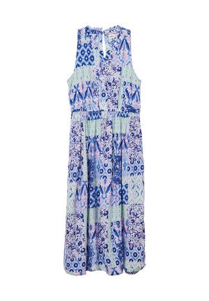 MIT RÜSCHENKRAGEN - Freizeitkleid - blau