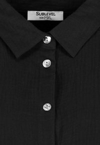 Sublevel LEGERE LOOK MIT KNOPFLEISTE - Button-down blouse - schwarz
